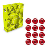 Nivia Hard Tennis Cricket Ball-Red- Pack of 12 Balls