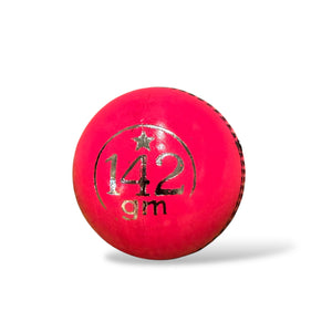 WS Junior cricket leather ball-4 Piece- 142g / Pink-Pack of 6