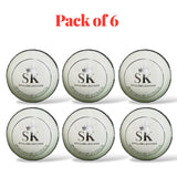 SK cricket leather ball-2 Piece- 156g- Pack of 6 balls-White/Red