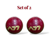 A77 Senior cricket leather ball-4 Piece- 156g-Set of 2 Balls-Red