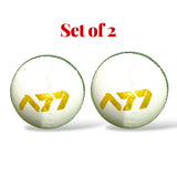 A77 Senior cricket leather ball-4 Piece- 156g-Set of 2 Balls/ White