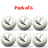 Black Sparrow- Senior cricket leather ball-2 Piece- 156g-Pack of 6 Balls-White