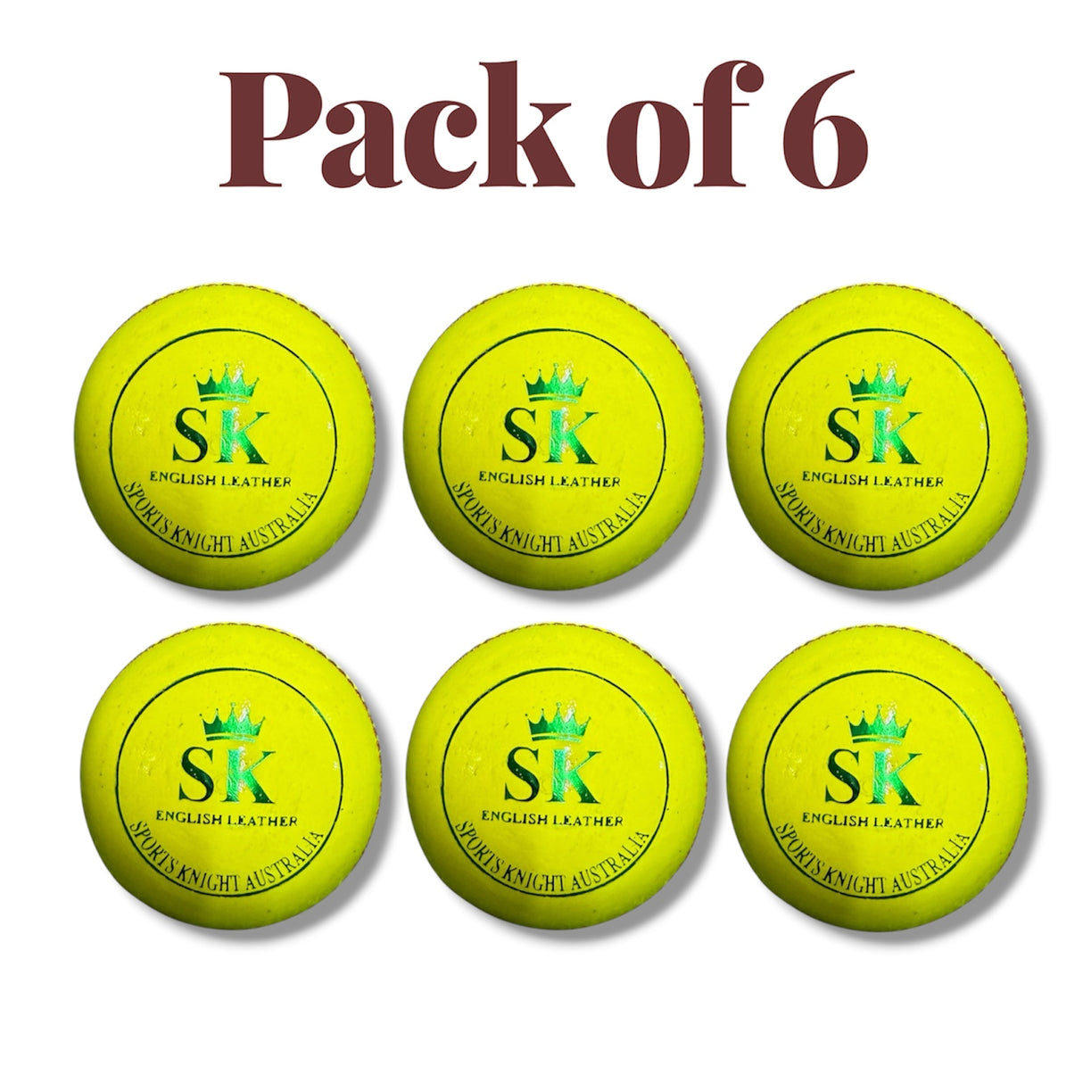 SK Indoor Cricket Ball - 115g | Pack of 6 Balls