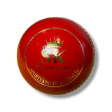 SK- Senior cricket leather ball-2 Piece- 156g-Pack of 6 Balls-Red/ white