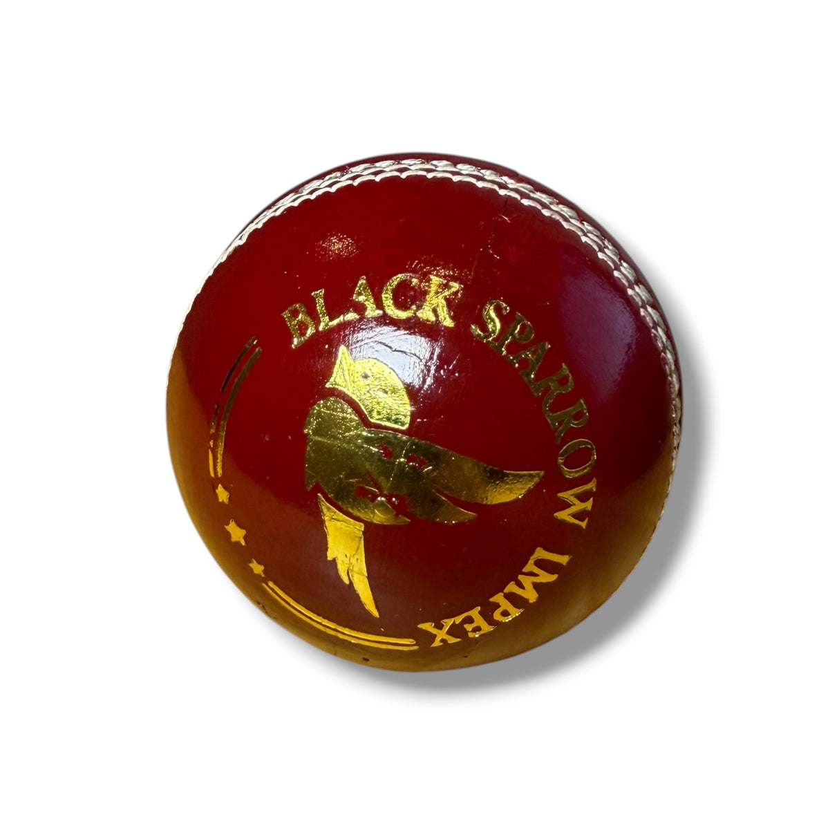 Black Sparrow- Senior cricket leather ball-2 Piece- 156g-Pack of 6 Balls-Red