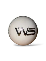 WS Senior Cricket Leather Ball | 2 Piece| 156g | White