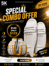 SK Cricket Batting Pads & Gloves - Combo Offer