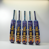 TM The Boss Tape-ball Soft Tennis cricket bat-Coconut Willow Grade 1 (Blue )