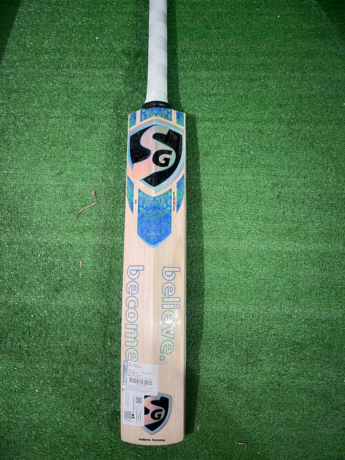 SG Sierra 250 English willow Cricket Bat - 6 Grains - 1150g
