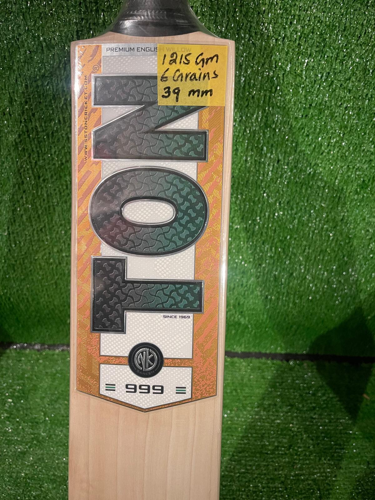 TON 999 | English willow Cricket Bat - 6 Grains- 1215g