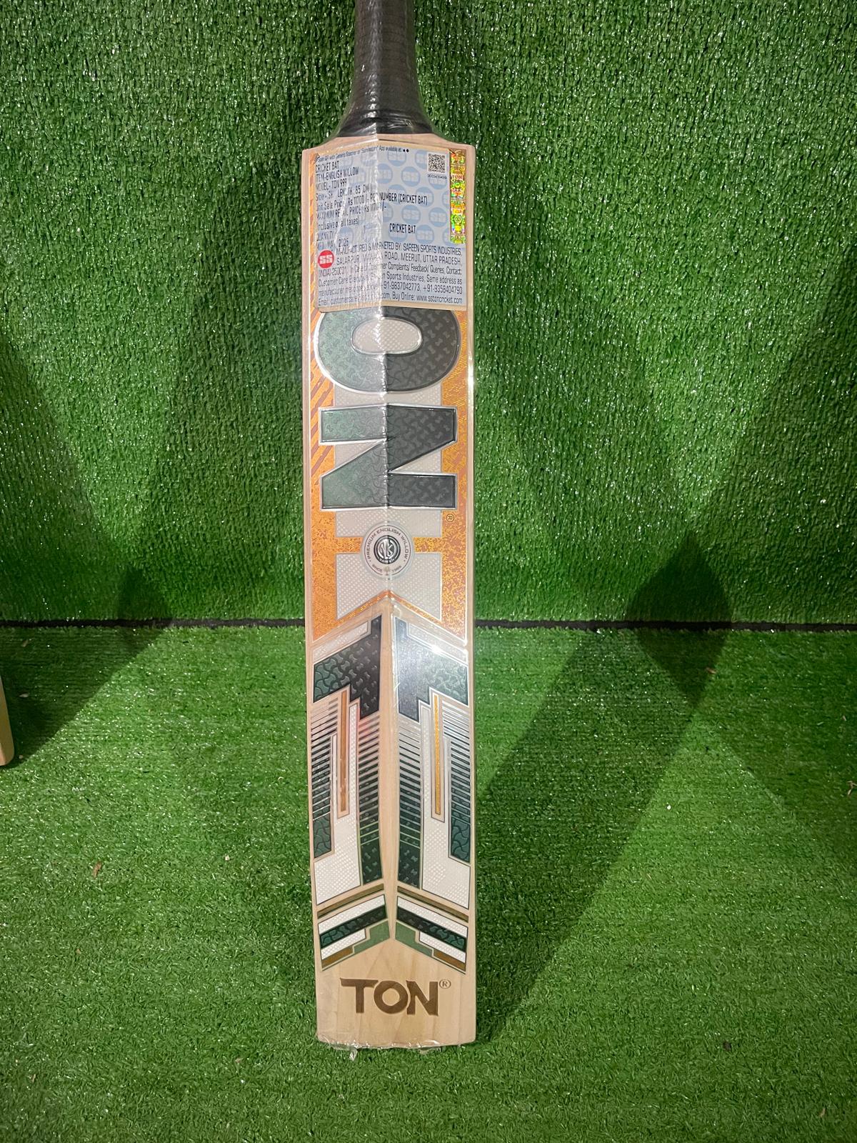 TON 999 | English willow Cricket Bat - 6 Grains- 1215g