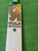 CA Gold 15000 Cricket Bat- Grade 1 English Willow-6 Grains-1165g