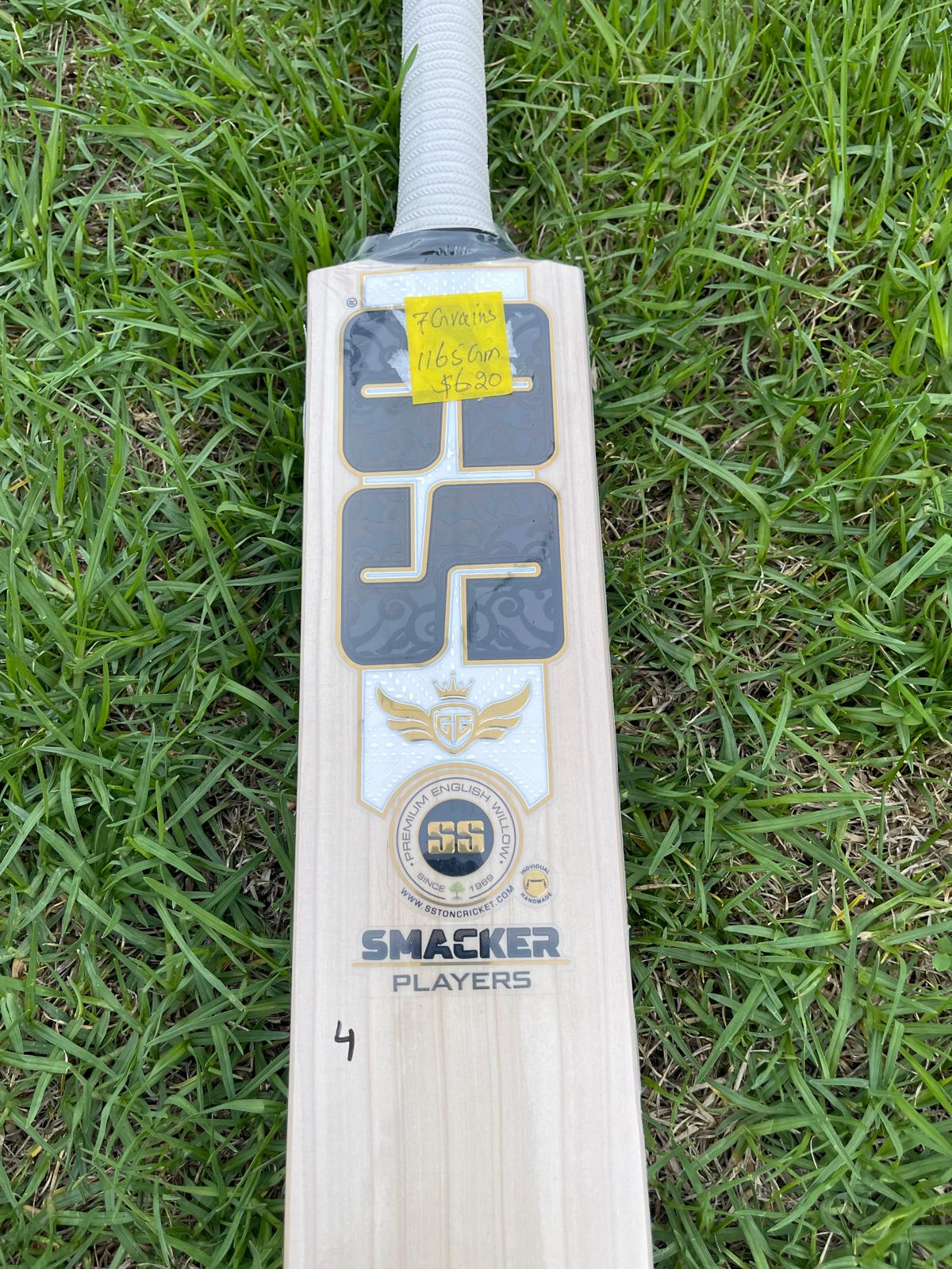 SS Smacker Players English willow Cricket Bat - 7 Grains - 1165g  4