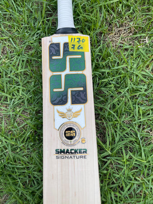 SS Smacker Signature Premium English willow Cricket Bat - 7 Grains - 1170g