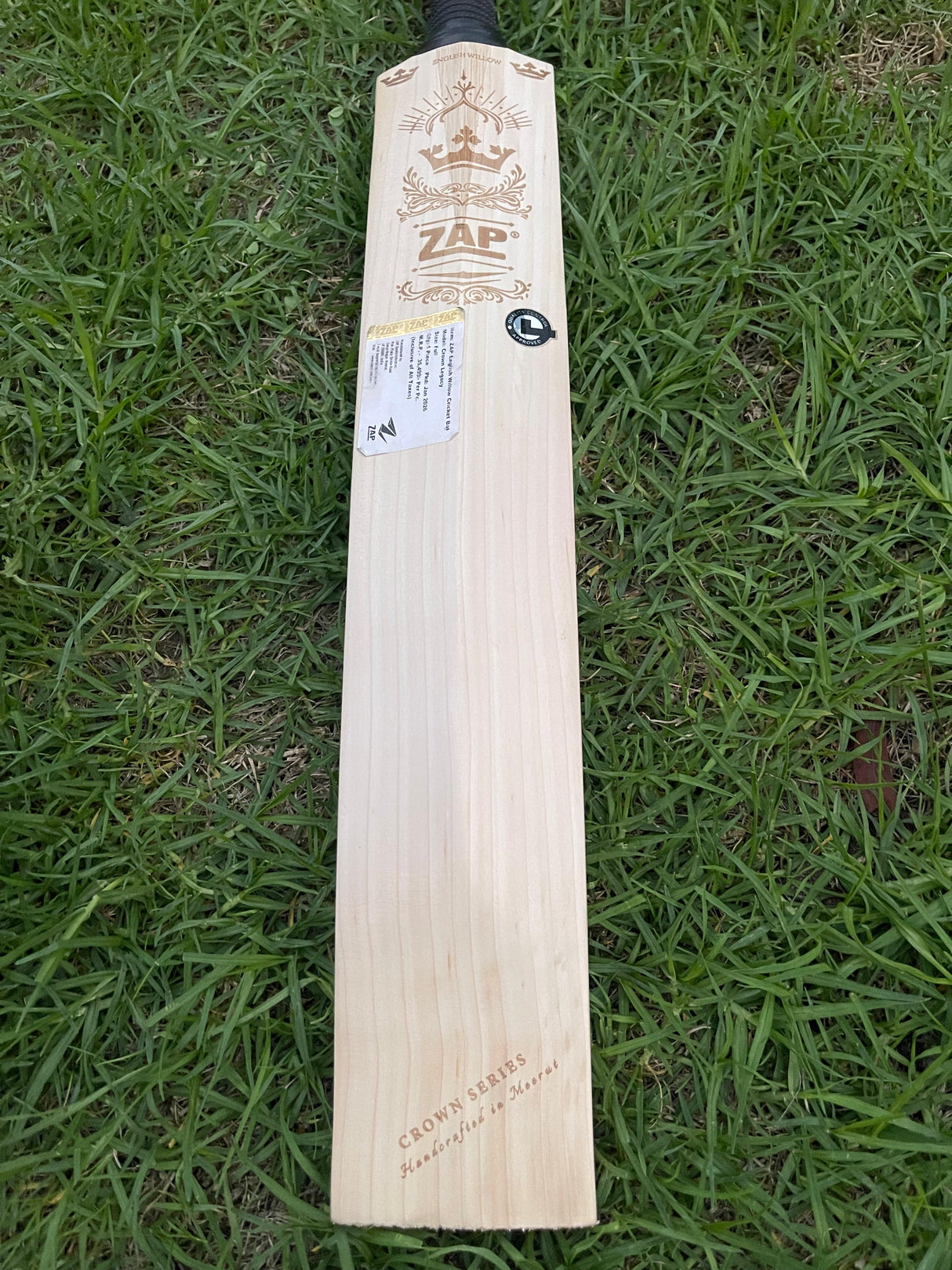 ZAP Crown Lagacy Premium English willow Cricket Bat - 9 Grains - 1170g