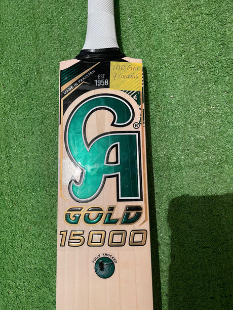 CA Gold 15000 Grade 1 English Willow Bat 1110g - 7 Grains