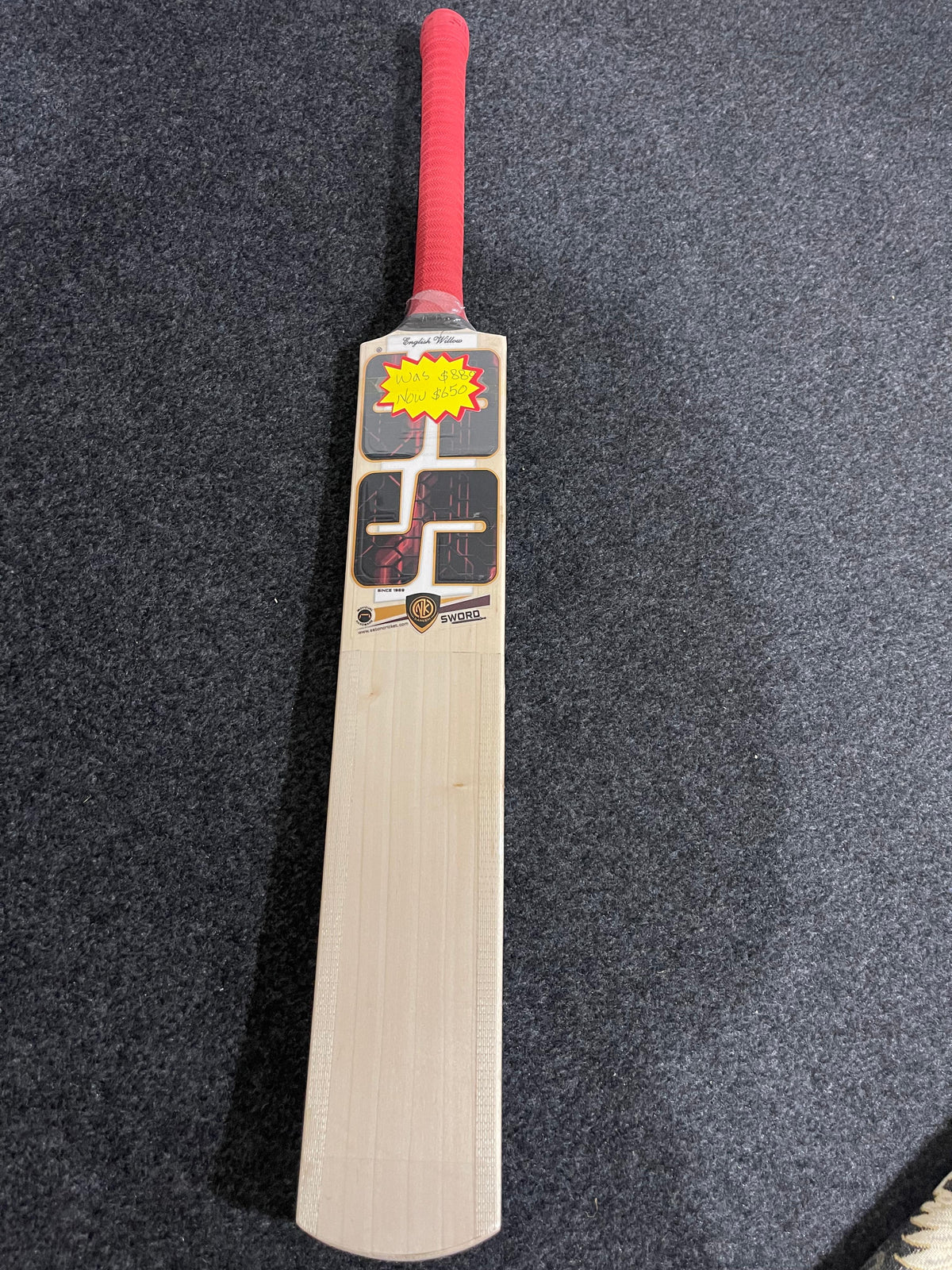 SS Sword English willow Cricket Bat - 6 Grains 1200g - 2.7lb-SH