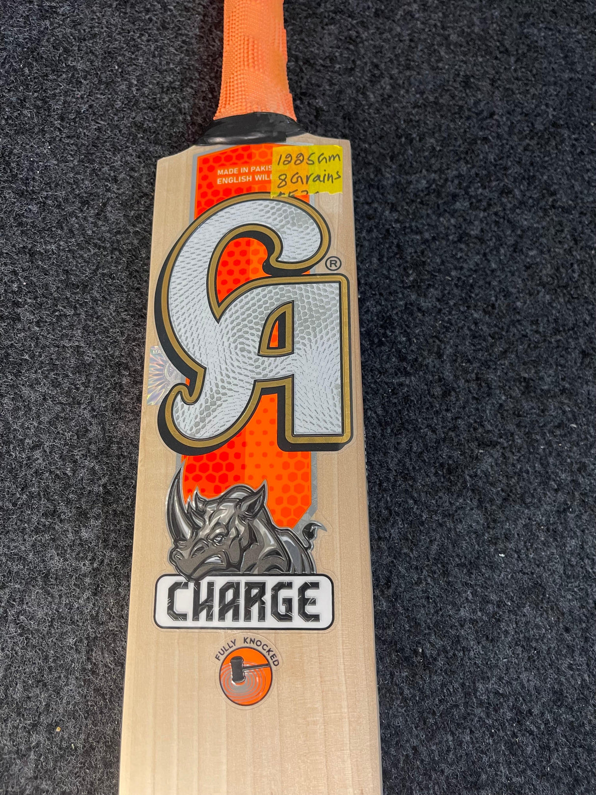 CA CHARGE English Willow Cricket Bat - 8 Grains-1225g - 2.7 lb