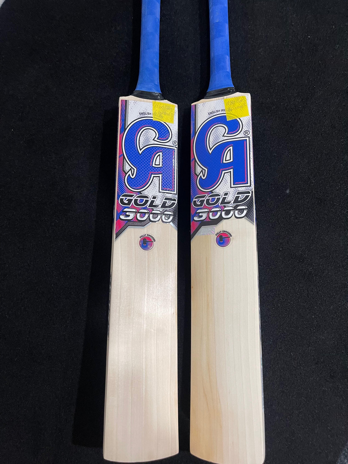 CA Gold 3000 English Willow Cricket bat | 1180g 7 grains & 1160g 6 Grains - 2.7 lb