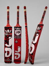 JD Tape Ball / Soft Tennis Cricket Bat : Coconut Willow Grade 1 | RED